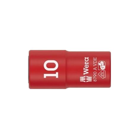 Vaso  de  punta  8790  A  VDE  1/4  pulgadas  SW  10mm  L.41mm  WERA (1/5)