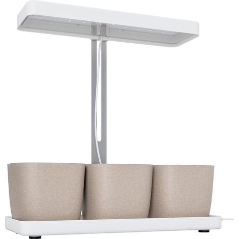 Lampade per Pianta 42 Luci LED con 3 Vasi Timer e Illuminazione Regolabile Bianco