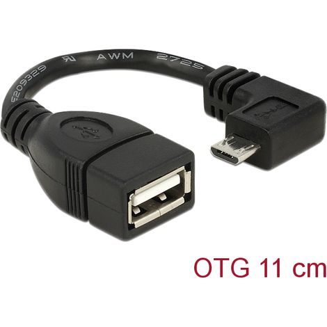 Cable USB Micro-B USB2.0 A Hembra OTG 11cm