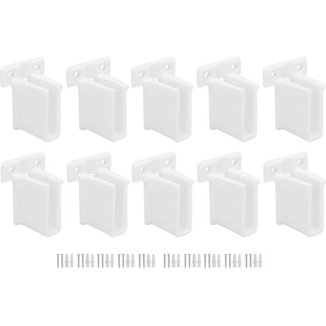 Attaches de Fin pour Étagère Métallique ABS Heavy Duty - 10 Supports Solides pour Cabines et Armoires avec Vis et Cheville (1/5)