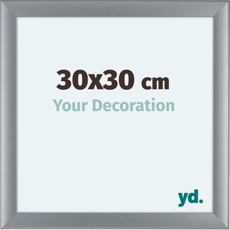 yd. - Cadre photo 30x30 - Argent Mat - MDF - Como (1/5)
