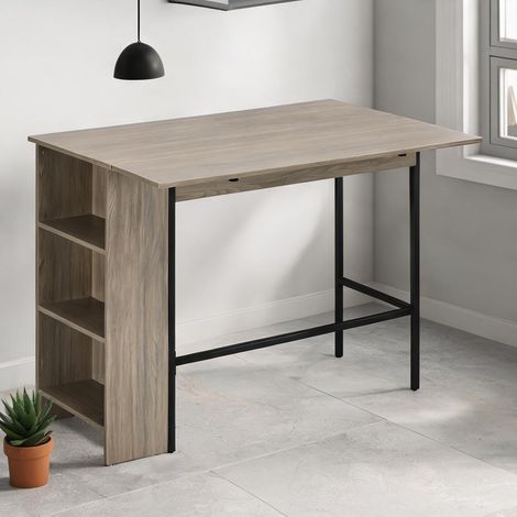 Table de bar pliable en panneaux de particules 120 x 76 x 91,4 cm (1/5)