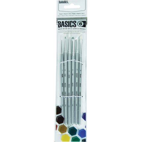 LQX ACRILICO BASICS Set Di 6 Pennelli Manico Corto (1/5)