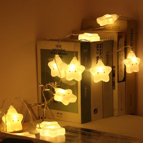 Guirlande lumineuse LED nuage étoilé, blanc chaud, pour la décoration de tentes de chambre et de chambre d'enfant (1/3)