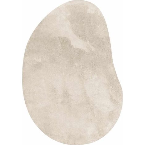 Tapis de sol HUARTE beige 100 x 200 cm en polyester (1/5)