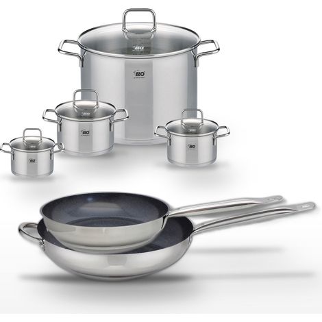 Lot de 2 Poêles 28/32 cm et 4 Faitouts Elo Profi Therm Platinum (1/5)