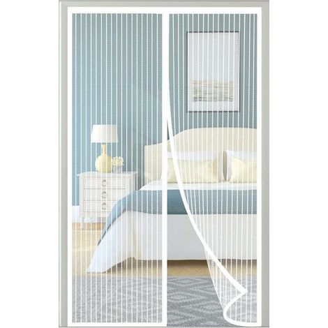 Moustiquaire porte fenêtre magnétique 120x210 cm – Maille ultra fine adhésive – Installation sans perçage – Garde l'air frais intérieur (1/5)