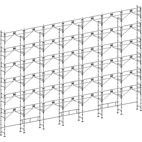 Gerüst 308m² - Struktur allein - Gelände Version - MEKA48P-308-S