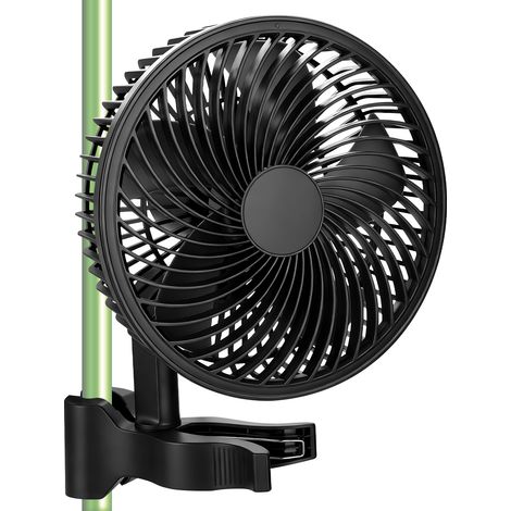 Ventilateur à pince 150mm 9W, Moteur EC 2000 U/min, 10 vitesses, Oscillation Horizontale à 90°, 543 m³/h, 28 dB IP44 avec pince, pour tente de culture et pièce
