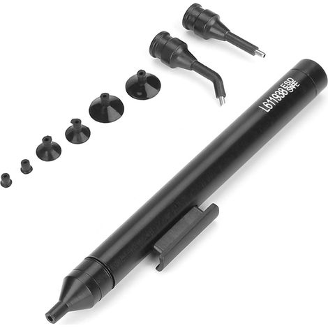 Kit de réparation avec stylo à vide manuel, pompe à dessouder et ventouses pour composants IC CMS (1/5)
