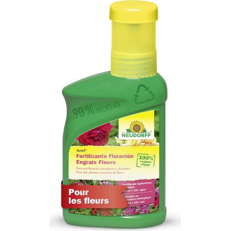 Engrais Fleurs – Engrais liquide biologique 100% végétal pour géraniums, plantes à fleurs et plantes de balcon, favorise une floraison abondante, 250 ml (1/5)
