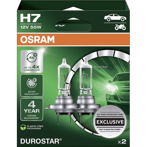 Osram Scheinwerferlampe H7 Durostar 2.0 2 Stück (1/2)