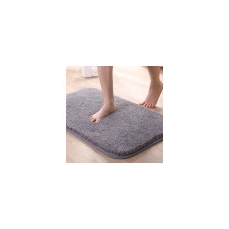 Tappetino da bagno antiscivolo, assorbente, in microfibra a pelo lungo, lavabile in lavatrice - Crezuo