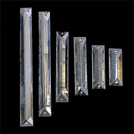 Lustre suspendu rectangulaire en cristal, style prisme, pour éclairage, 150 mm - 1 trou - 150 mm (1/4)