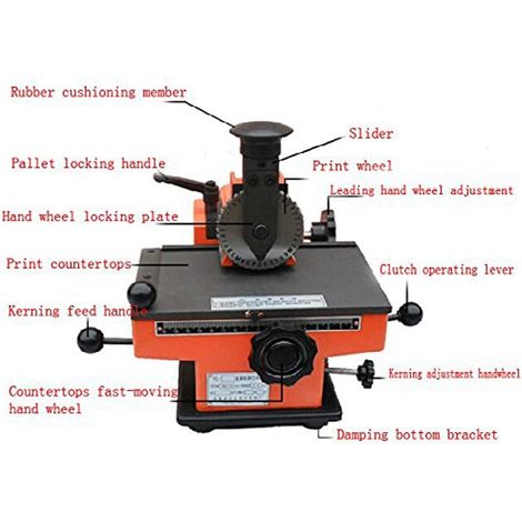 Máquina semiautomática de estampado de metal para etiquetas, etiquetas, etiquetas, etiquetas, etiquetas, etiquetas, etiquetas, impresoras con fuente de 4 mm (1/5)