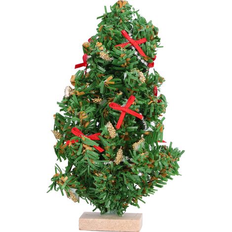 Mini arbre de Noël de table à l'échelle 1 : 12, décoration réaliste pour maison de poupée de 4,7 pouces (1/5)
