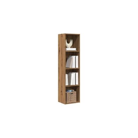Bibliothèque-Meuble TV chêne artisanal 36x30x143 (1/5)