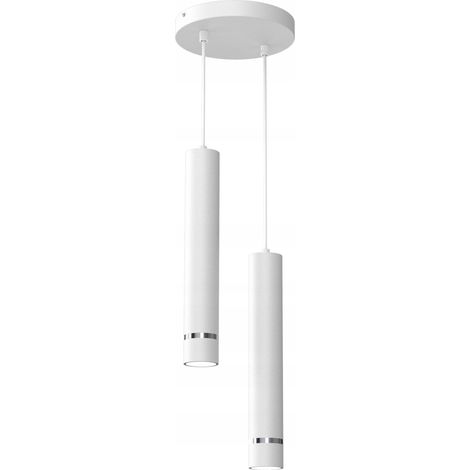 Hängende Deckenleuchte mit Röhrenüberhang, Metall, GU10 LED-Eiszapfenfassung, 2-flammig (1/4)