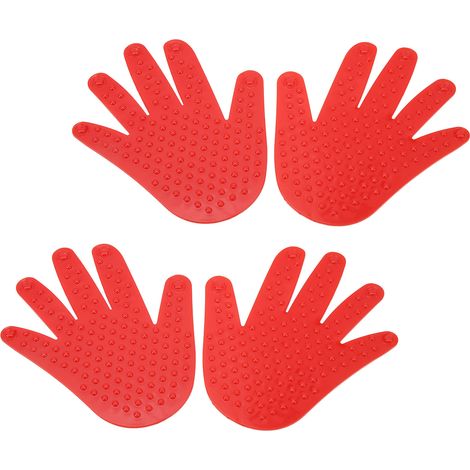 2 Paires Marqueurs Forme Main Antidérapants Points Paume Enfants Coordination Entraînement Empreintes Rouges (1/5)