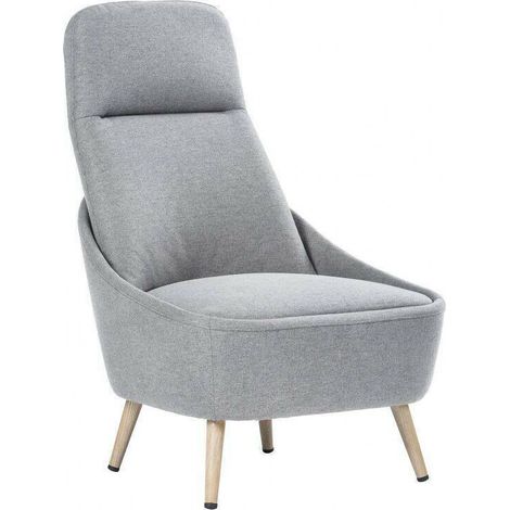 Dmora - Chaise de bureau Dcelli, Chaise d'attente de bureau, Chaise d'attente ergonomique, 77x65h100 cm, Gris