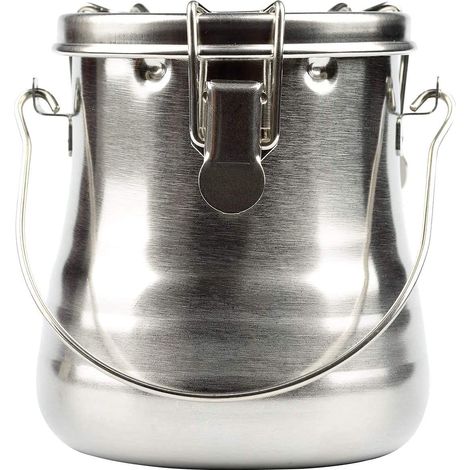 Lave-pinceaux en acier inoxydable - Portable - Anti-fuite - Avec couvercle et filtre - 8,6 x 10,2 cm (1/5)