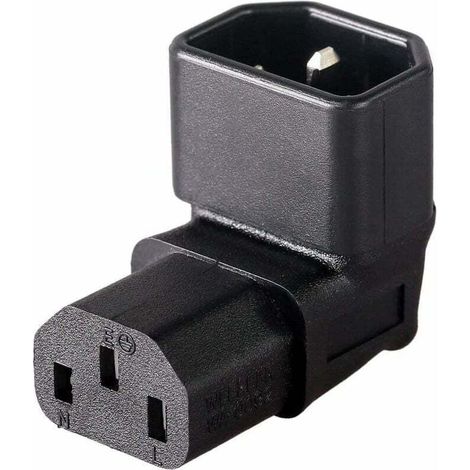 IEC C14 to C13 Power Supply/PDU Plug LCD TV Wall Mount 90 Degree Angle MUMU (1/3)