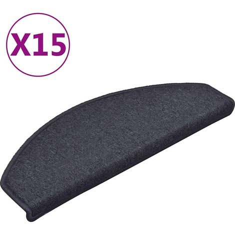 Maison Exclusive - Stufenmatten 15 Stk. 65 x 24 x 4 cm Dunkelgrau (1/5)