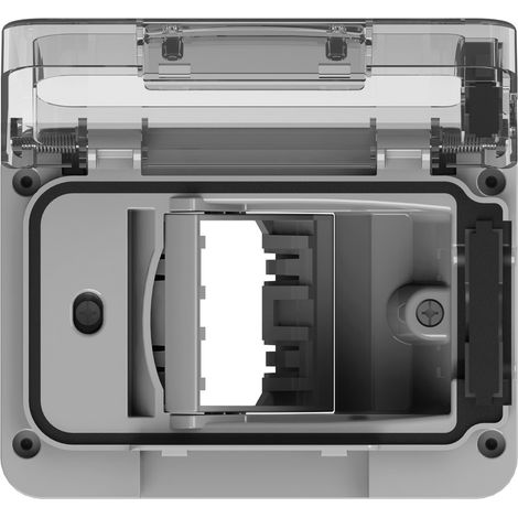 Custodia da esterno IP55/IP66, 3 moduli, grigio RAL7035, serie E, solo telaio - 4Box Wide 4B.W.RAL (1/4)