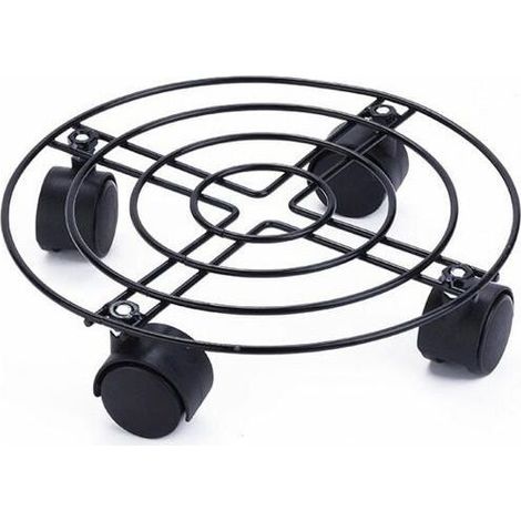 Support à roulettes - LARGEIGHT - DITION - Noir - 25 x 6 cm - Capacité 60 kg (1/4)