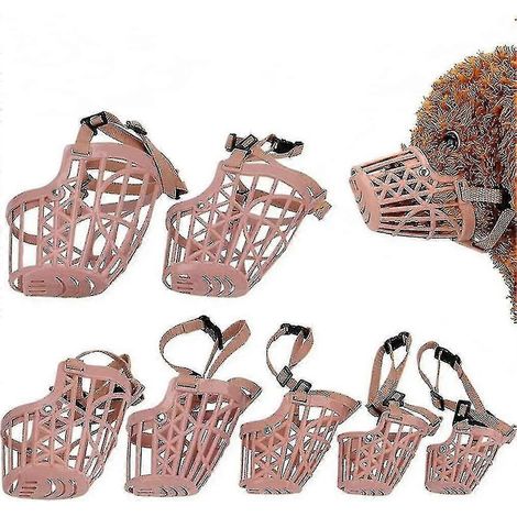 Filiyano-Ensemble de 7 muselières souples en plastique pour chiens, avec panier anti-morsure ajustable, en maille respirante et confortable, pour (1/5)