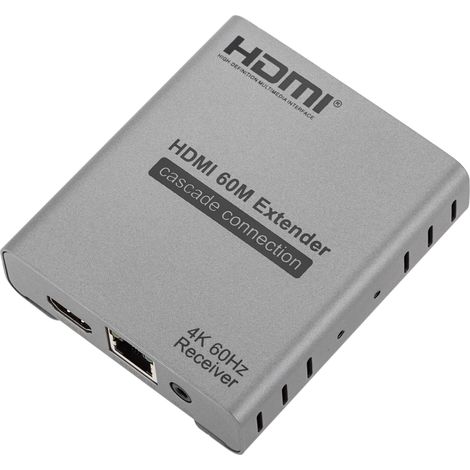 BeMatik - Récepteur pour HDMI 2.0 Extender via un câble Ethernet (RJ45) Cat5e/6 jusqu'à 60 mètres 4K@60Hz (1/5)