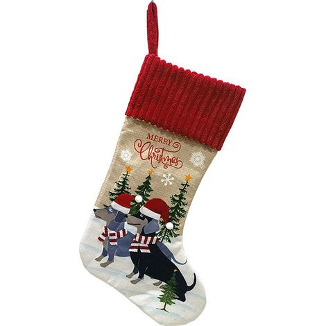 Nach dem Zusammenfalten (Variante B): Weihnachtsstrumpfdekorationen, Kamindekorationen für Haustiere, Weihnachtsbaumschmuck, Geschenktüten, Strümpfe (1/2)