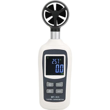 MT-915 Digitales tragbares Anemometer, Windgeschwindigkeitsmesser, Windtemperaturmesser, Thermometer