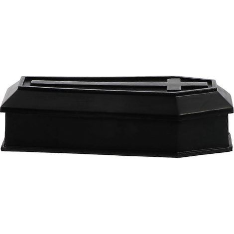 Accessoire de maison hantée créatif pour farce, décoration de cercueil d'Halloween, ornement de cercueil-8.5x3.7cm-Black (1/2)