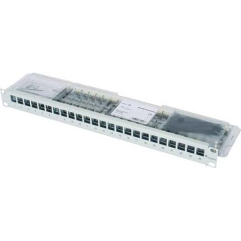 Telegärtner 19Z-Modulträger 1HE grau inkl. 24xAMJ-S Cat6A 100007012
