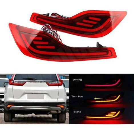 1 paire de feux arrière à LED DRL pour Honda CRV, feux de freinage, clignotants