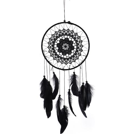 Traumfänger aus Spitze mit Federn, Dekoration für Mottopartys – Geschenk im Boho-Stil