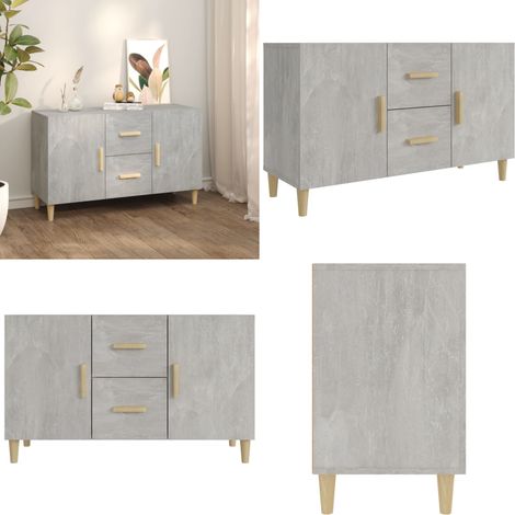 Sideboard Betongrau 100x36x60 cm Holzwerkstoff - Schreibtisch - Wohnzimmermöbel - Sideboard - Regal - Holzmöbel - Home & Living (1/5)