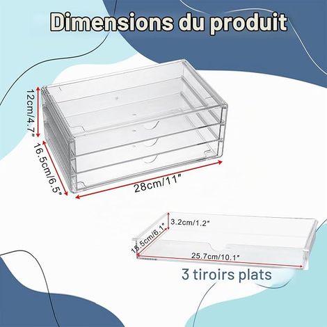 Organisateur de Tiroirs multifonctionnel en Acrylique