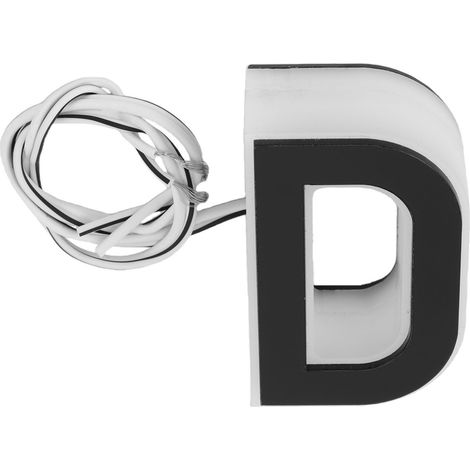 Numéro de maison LED avec lettre D rétroéclairée, adresse pour usage résidentiel et commercial (1/5)