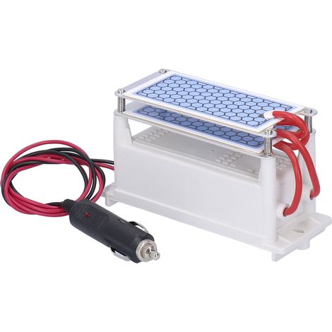 Générateur d'ozone portable 10g 12V, purificateur d'air de voiture, déodorisant compact pour véhicule, équipement de stérilisation DC, désodoriseur auto efficace (1/5)