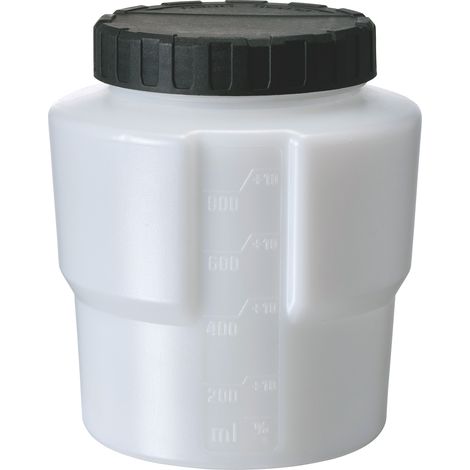 Original Einhell Farbbehälter 800 ml (Farbsprühsystem-Zubehör, 800 ml Volumen, integrierte Skala, inkl. Deckel, einfach zu montieren)