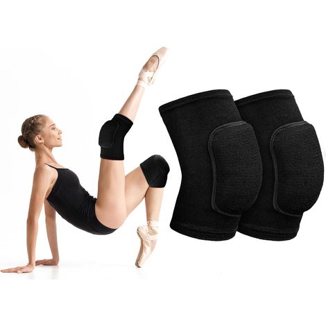 Genouillères de Protection, Genouillères de Danse, Genouillère de Sport, Genouillère de Volleyball, Épais Éponge Antidérapant, Protege Genoux pour Danse Volleyball Yoga Football, Unisexe, M (1/5)