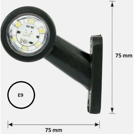 LED Trailer Light Bulbs Left + Right Side Marker Light for Truck Car E9 (1/2)