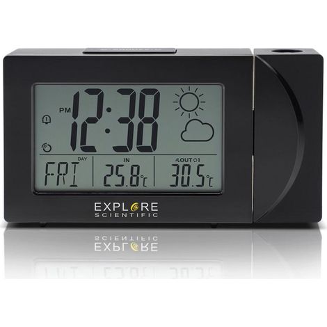 Explore Scientific RPW3008 Reloj despertador digital Negro (1/4)