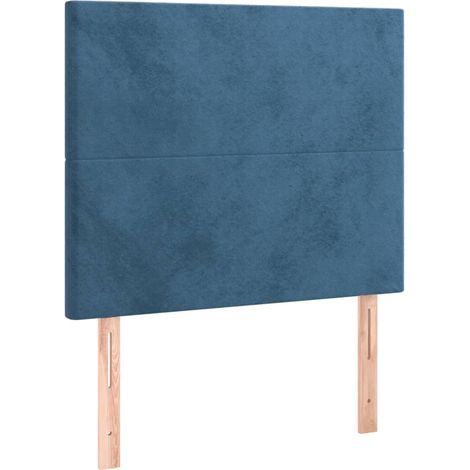 Tête de lit Bleu foncé 100x5x118/128 cm Velours vidaXL (1/5)