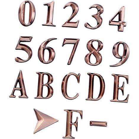 Étiquettes autocollantes 3D pour numéros de boîte aux lettres