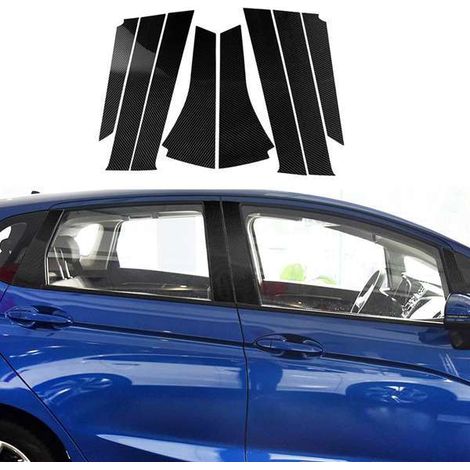 8 Carbonfaser-Zieraufkleber für die B-Säule für Honda Fit/Jazz (2014–2018) (1/4)