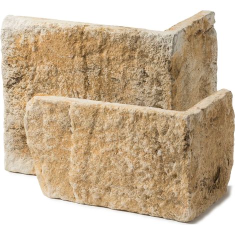 Chaînes d'angle pierre de parement extérieur Province ton rocaille (lot de 1 mètre linéaire) - RO'MA NATURE