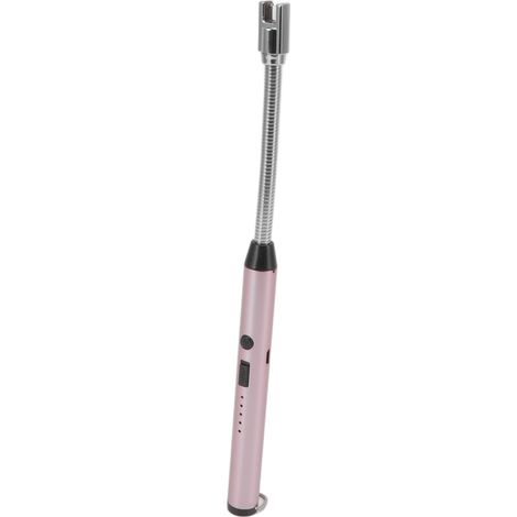 Briquet à arc pulsé, coupe-vent, électrique rechargeable, pour cuisinière à gaz, bougie d'aromathérapie, or rose (1/5)